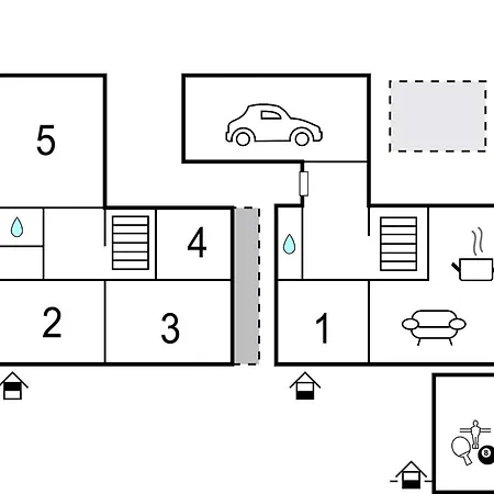 5 Bedroom Awesome In Hébergement de vacances